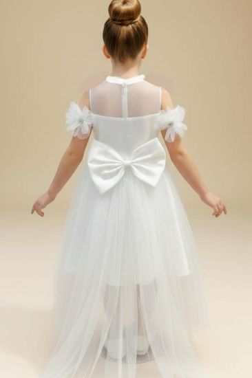 صورة فستان سهرة أبيض أطلالة الاميرات